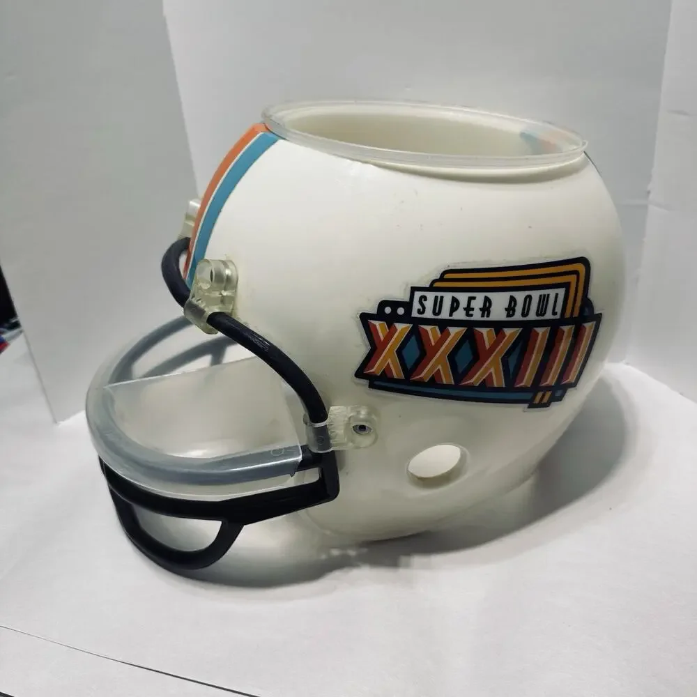 Miami Dolphins Football Helmet Chips & Dip Snack Super Bowl Party XXXIII Vintage
